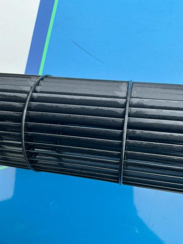 Performed thorough cleaning of HVAC system components, including removal of significant dust and debris buildup from the evaporator coil fins and complete blower wheel cleaning to restore proper airflow and system efficiency.