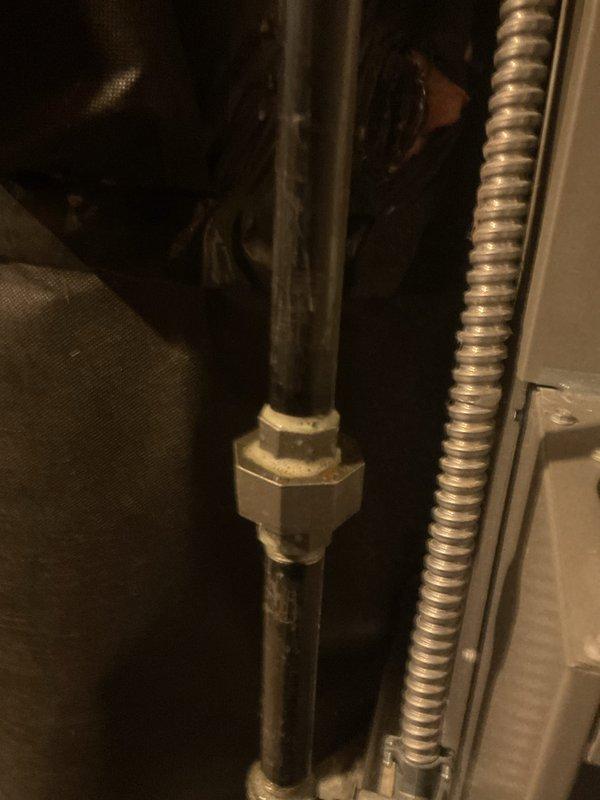 Performed scheduled maintenance visit for heating system tune-up. Inspected plumbing components including pipe connections and flexible metal conduit. Utilized temperature probe to test system function and verified proper operation of heating elements.