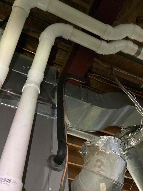 Performed annual maintenance service on a 1-year-old Lennox heating system. Inspected all components including ductwork, ventilation system, and PVC exhaust piping for proper installation and operation. System is functioning normally with no issues detected.
