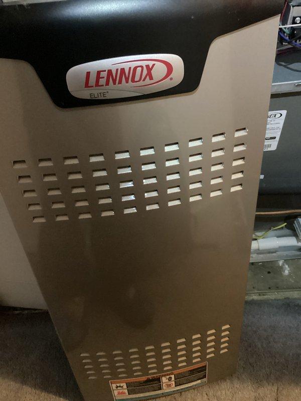 Performed recurring maintenance service on a Lennox Elite heating system. Conducted thorough inspection of furnace components including control board, electrical connections, and condensate drain system. All system components were found in good working condition with no visible damage or unusual wear.