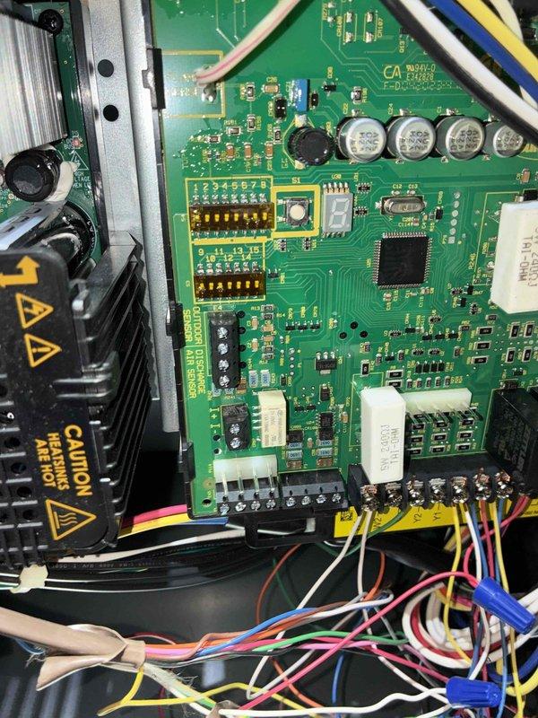 Performed furnace maintenance on natural gas MVP system. Inspected control board with multiple wire connections and verified all electrical components were functioning properly. Checked condensate drain system and confirmed proper drainage with no blockages in the perforated drain assembly.