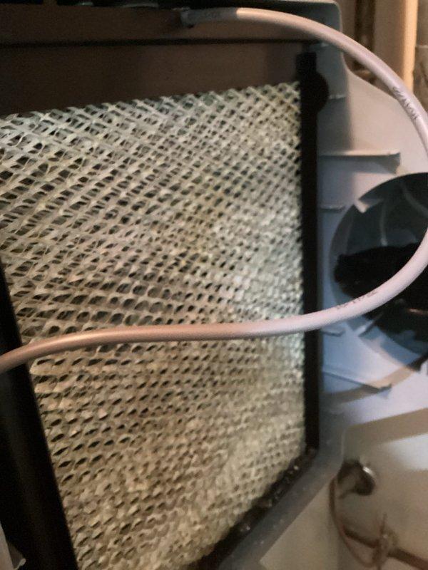 Performed scheduled BS-MVP heating maintenance on Trane XV95 furnace. Inspected and cleaned the air filter which showed normal accumulation of dust particles. System is functioning properly with all connections secure.