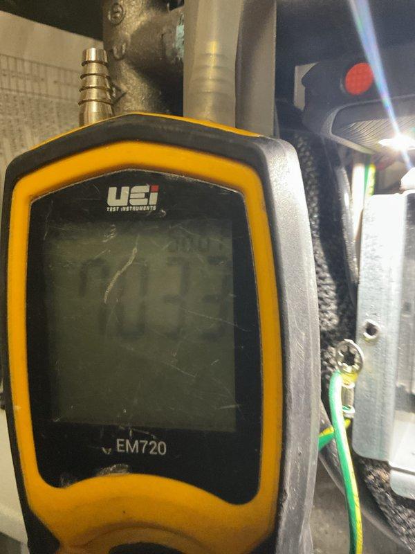 Performed annual furnace tune-up on 5-year-old Blind & Sons unit. Conducted electrical testing with UEi EM720 and Klein Tools multimeter, confirming system voltage at 484V and verifying proper electrical connections. All components functioning within manufacturer specifications; no issues identified.