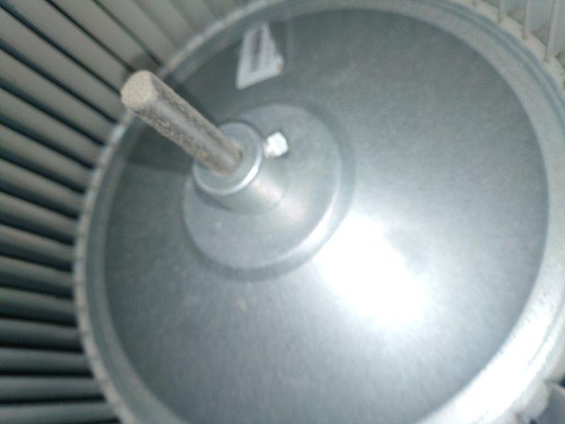 Performed routine maintenance on gas furnace of undetermined age. Inspected and cleaned blower wheel assembly to ensure proper operation. Verified MVP (motor, valve, pressure) components functioning correctly and inspected ductwork connections and PVC venting system for integrity.