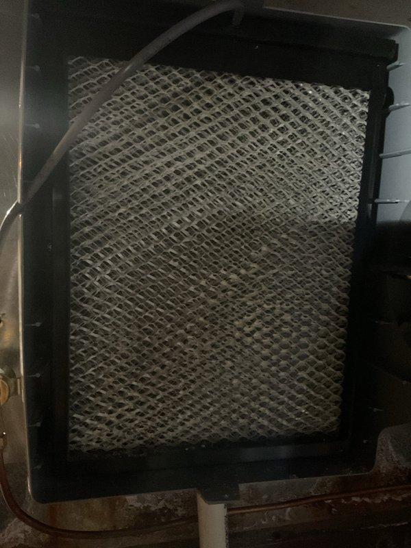 Performed PM Level 1 service on Champion HVAC system, including cleaning of blower wheel which displayed significant dust accumulation. Installed Zap Pro surge protection system and replaced the #35 humidity panel to restore proper system function. Visual inspection of filter indicated timely replacement was needed to maintain optimal airflow.