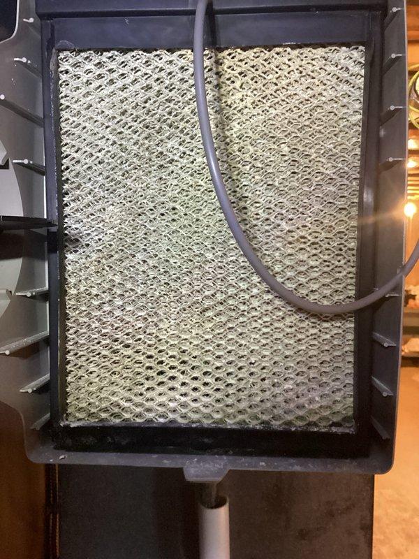 Performed scheduled furnace maintenance service with multi-point verification check. Inspected and confirmed proper operation of blower motor assembly and humidifier component. Visually examined all system connections and verified thermostat functionality.