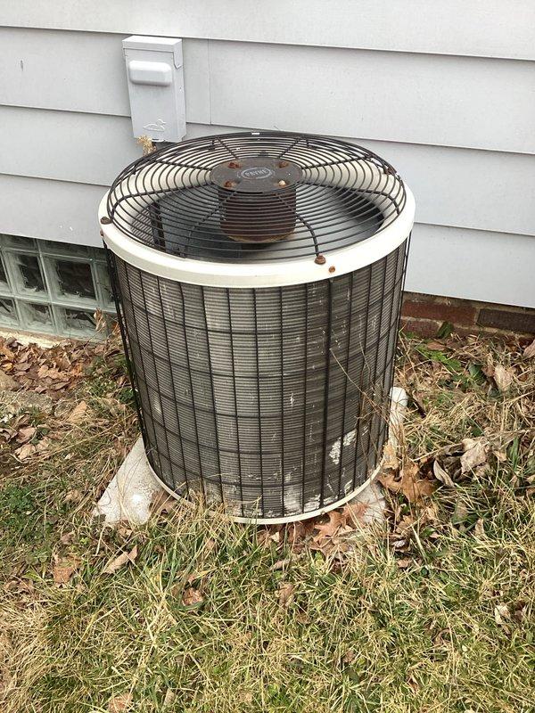 Performed comprehensive tune-up service on customer's 10-year-old Payne furnace and aging AC system per membership agreement. Inspected outdoor condenser unit, noting minor corrosion on fan components and metal casing, and cleaned accumulated debris from unit base. Serviced indoor furnace components, checked control systems, and verified proper operation of both heating and cooling systems. Recommended continued monitoring of condenser unit due to age-related wear.