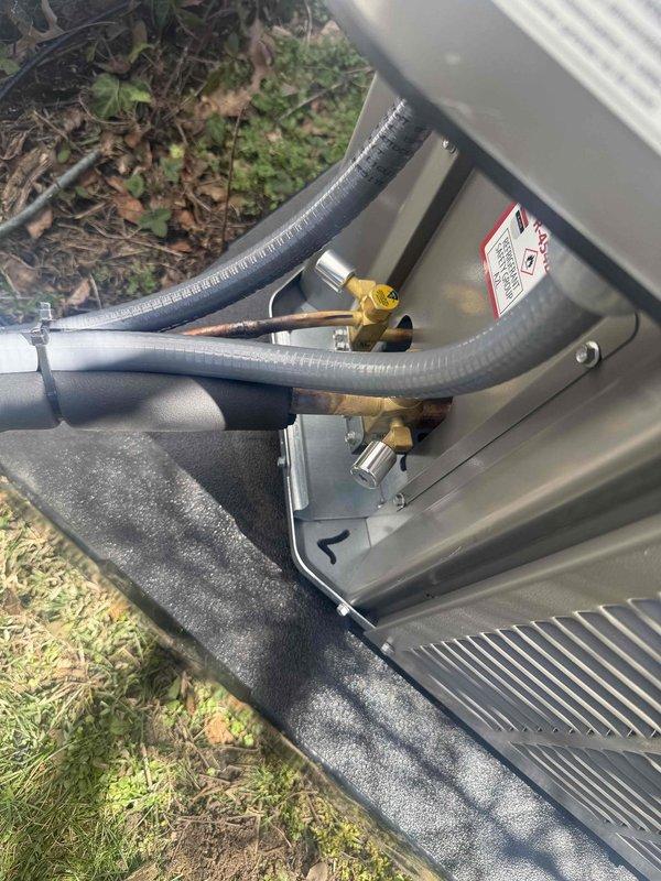 Completed installation of a new 80K BTU air conditioning system with proper connection of refrigerant lines and electrical components. Installed new shutoff valve on condensate drain line and verified proper drainage. System startup performed with all functions operating within manufacturer specifications.
