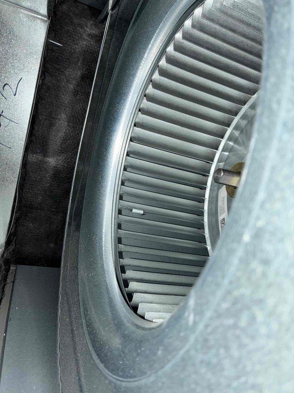 Performed scheduled maintenance on newly installed MVP Furnace (installed 4/23/25). Inspected blower wheel assembly which appears clean and in proper working condition. Used hex key to check/tighten components as part of standard post-installation verification protocol.