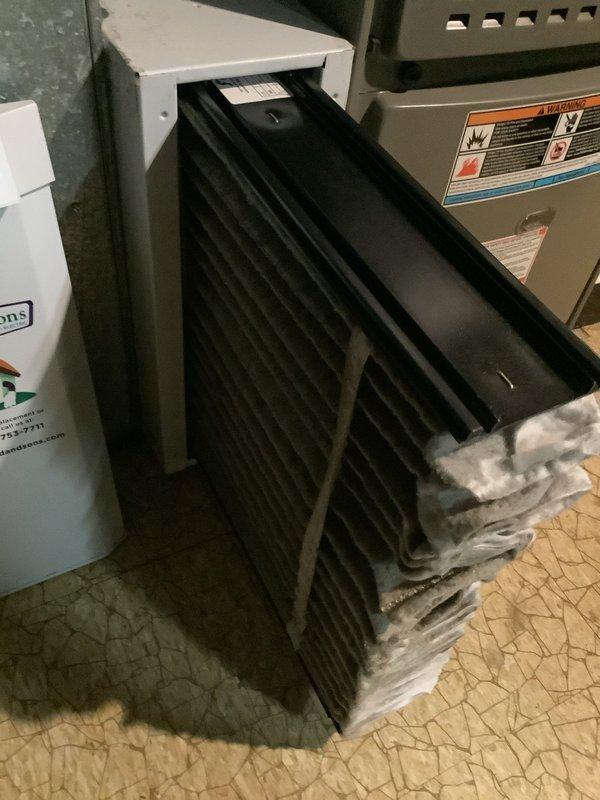Performed scheduled maintenance visit for MVP customer's cooling system. Removed and cleaned evaporator coil assembly which showed significant dust accumulation along edges. Inspected complete Lennox HVAC system including furnace, ductwork, and connections to ensure proper operation and airflow.