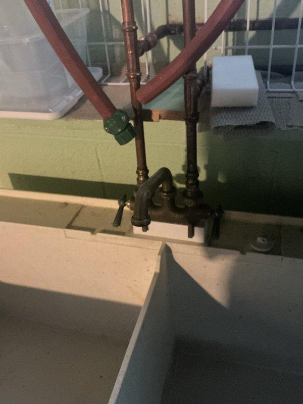 Performed initial assessment for installation of two faucets (one exterior and one interior). Inspected current plumbing setup, including copper supply lines and existing valve assembly in utility room. Documented site conditions with photos for proper fixture selection and installation planning.