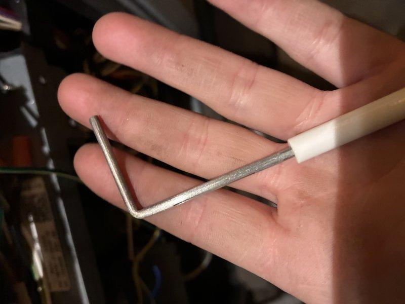 Performed scheduled MVP heating maintenance service on HVAC system. Removed access panel to inspect internal components including control board, wiring connections, and blower motor assembly. Utilized hex key tool for necessary adjustments and completed comprehensive system check to ensure proper operation for heating season.