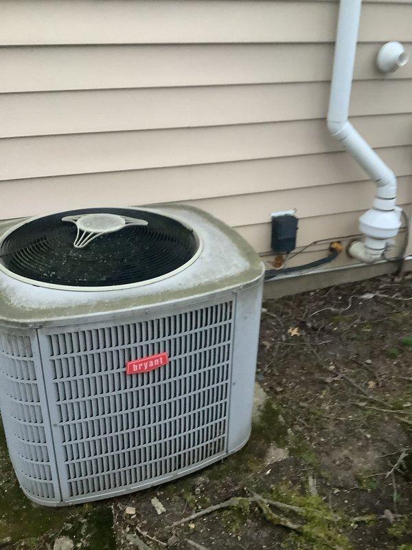 Successfully completed installation of a 90% efficient furnace with air conditioning system, including humidifier and Air Scrubber 2410 air purification system. Existing Bryant condenser was retained, and customer's personal thermostat was integrated with the new system as requested.