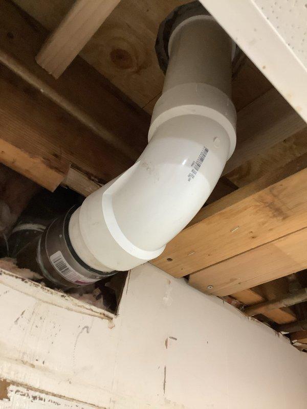 Successfully removed toilet and replaced deteriorated copper toilet flange with new PVC flange utilizing copper transition band. Completed proper reinstallation of toilet fixture, ensuring secure mounting and leak-free operation.