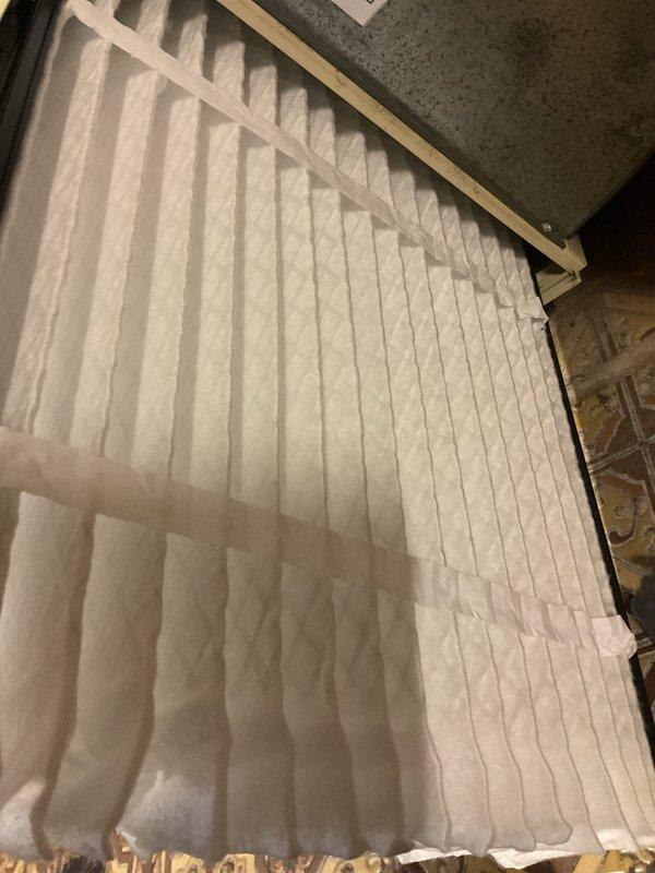 Performed routine maintenance on 4-year-old gas furnace. Inspected and confirmed proper installation of clean pleated air filter. Used hex key tool to complete necessary adjustments during the service visit.