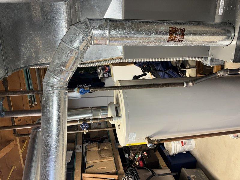 Performed scheduled MVP furnace maintenance service. Inspected furnace system components including ductwork, connections, and water heater installation. Examined control board and electrical connections, verifying all wiring harnesses were properly secured and functioning normally. All systems operating within normal parameters.