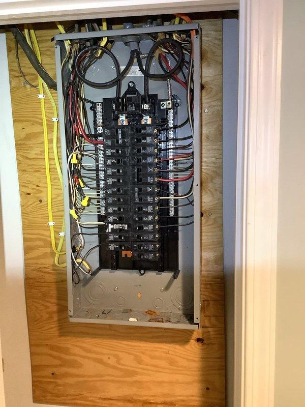 Responded to service call for non-functioning GFCI outlet and shower light in bathroom with breaker tripping issue. Performed comprehensive inspection of the electrical panel, which was found to be in good working condition with proper wire routing and connections. Resolved circuit fault causing the breaker to trip, restoring power to both the GFCI outlet and shower light fixture.