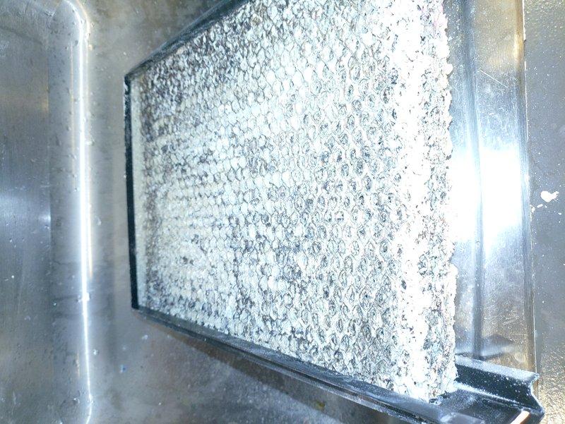 Performed scheduled furnace tune-up and diagnosed non-functioning whole-home humidifier installed approximately 2.5 years ago. Discovered severely clogged air filter requiring immediate replacement and inspected blower wheel assembly for proper operation. Addressed humidifier leak and restored system functionality to manufacturer specifications.