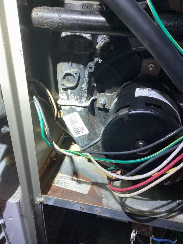 Completed routine maintenance on 9-year-old heating system as part of recurring MVP service. Inspected internal components including blower motor, wiring connections, and heat exchanger which showed minor corrosion but remains functional. Examined and documented condition of air filter which displayed normal wear; system is operating within specifications after service.