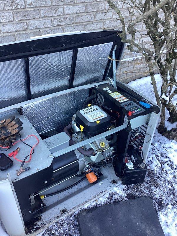 Performed scheduled maintenance on Generac standby generator that failed to activate during recent power outage. Inspected internal engine components and control panel connections, then tested the automatic transfer switch functionality. Identified and resolved ignition timing issue, confirming proper operation through simulation test.