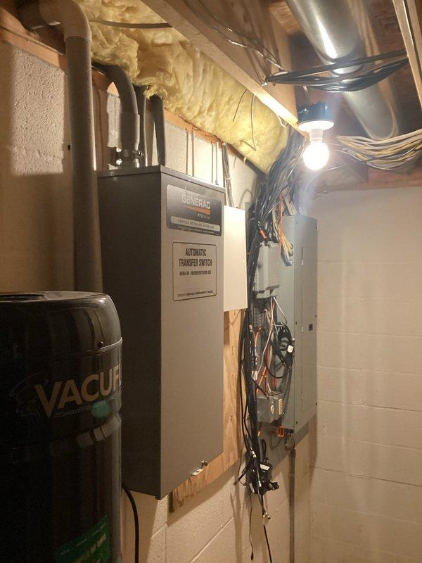 Performed scheduled maintenance on Generac standby generator that failed to activate during recent power outage. Inspected internal engine components and control panel connections, then tested the automatic transfer switch functionality. Identified and resolved ignition timing issue, confirming proper operation through simulation test.