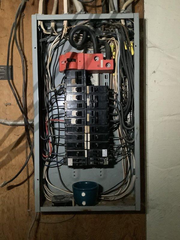Responded to a no power call following a storm where customer experienced partial power initially before complete loss. Upon inspection of the electrical panel, identified the main disconnect switch as the source of failure. Replaced faulty main breaker and restored full power to the residence.