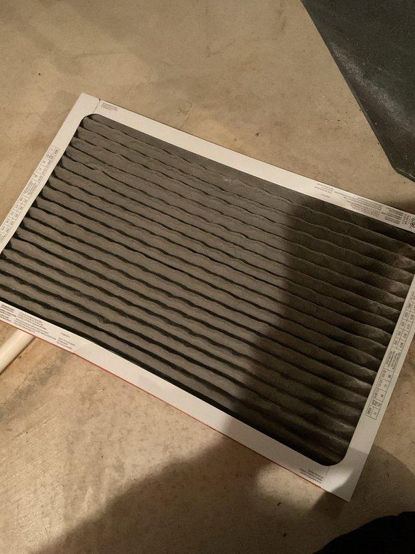 Completed MVP furnace maintenance service as requested in conjunction with AC service. Replaced air filter with new pleated filter to ensure proper airflow and system efficiency. Used hex key tool to access and inspect internal components of the heating system.