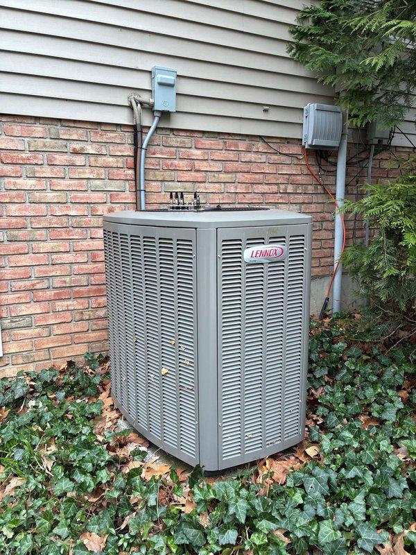 Performed scheduled MVP Cooling maintenance on a Lennox residential AC system. Discovered significant debris accumulation on condenser coils restricting proper airflow. Thoroughly cleaned coils to remove built-up dirt and organic matter, improving system efficiency and performance.