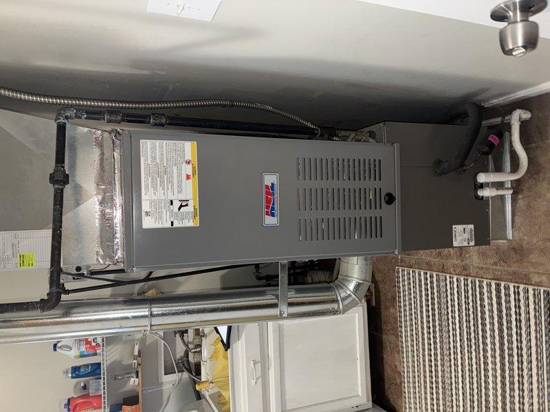 # Service Report

Completed scheduled heating maintenance on residential furnace system. Performed comprehensive inspection of air handler unit, electrical connections, and condensate drainage system. All components found to be operating within normal parameters. Identified dirty air filter requiring replacement. Recommended filter replacement to maintain proper airflow and system efficiency. Unit tested and confirmed operational upon completion of service visit.