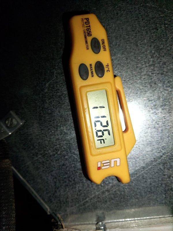 # HVAC Install - Furnace Service Report

Completed installation of 90% AFUE furnace system at residential property. Installed new Kidde carbon monoxide alarm as required safety device for combustion appliance installation. Verified proper system operation with supply air temperature reading of 72.3°F using calibrated digital thermometer, confirming unit startup and baseline temperature measurements prior to full heat cycle testing.