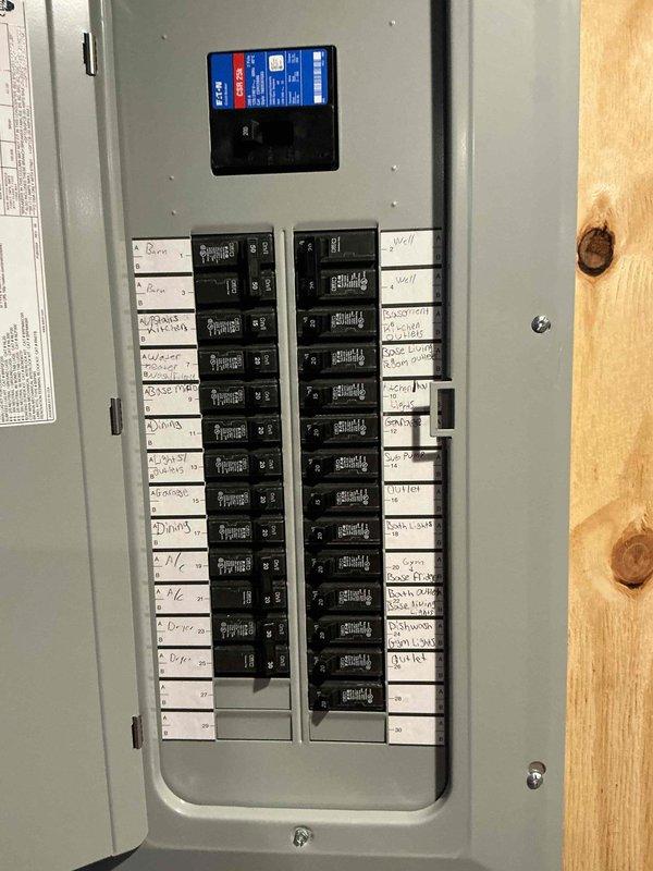 Completed electrical estimate for Generac generator installation under the Power Play program. Evaluated existing electrical service disconnect and main distribution panel to determine proper integration points and compatibility for generator transfer switch installation. Documented current electrical infrastructure including ABB service disconnect equipment and main breaker panel configuration to ensure proper sizing and specifications for generator system proposal.