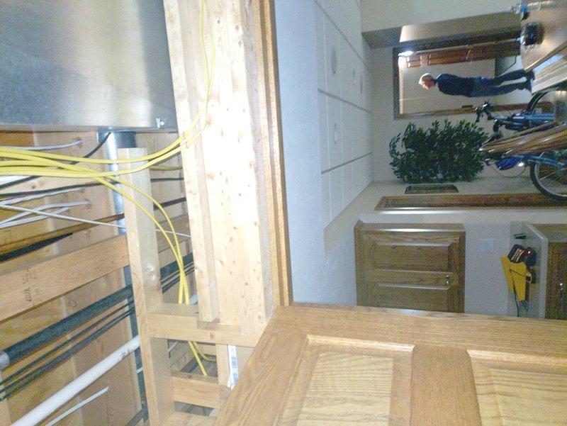 Installed two electrical outlets in basement area per customer request. Ran new electrical wiring through exposed framing, secured cables according to code requirements, and mounted outlet boxes in designated locations. All work completed to meet current electrical safety standards and building codes.