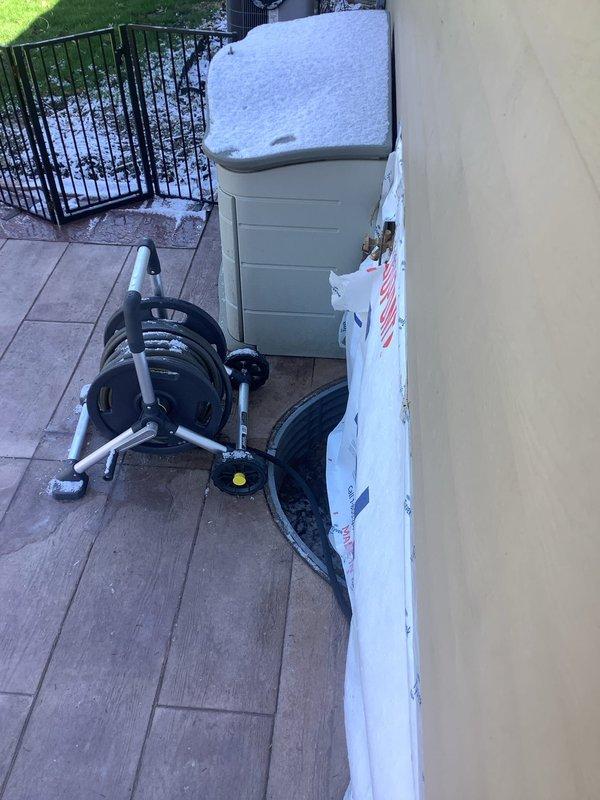 Completed kitchen sink upgrade including installation of new faucet, drain piping assembly, and garbage disposal unit under the kitchen sink. Replaced two exterior hose bibs (sillcocks) on the building's exterior wall. All plumbing connections tested and verified leak-free upon completion.