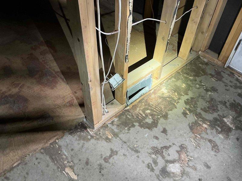 Completed comprehensive HVAC system replacement estimate including furnace, evaporator coil, and ductwork modifications. Documented existing structural conditions showing exposed framing, electrical routing, and attic space access points to assess installation requirements and clearances for new equipment placement.