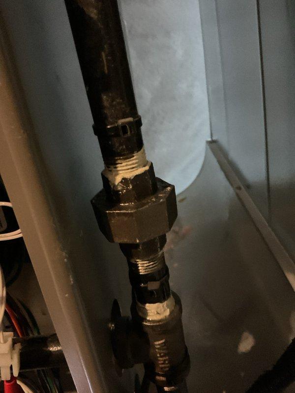 Completed comprehensive furnace tune-up and seasonal maintenance inspection. Performed electrical diagnostics using clamp meter to verify amp draw and system performance, inspected gas piping connections and unions for proper sealing and corrosion, and documented all findings with photographic evidence. All components found operating within manufacturer specifications.