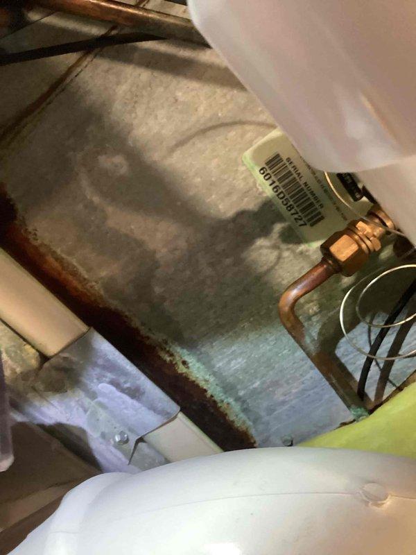 Completed MVP recurring cooling maintenance visit on residential HVAC system. Performed comprehensive inspection of furnace and air conditioning components, including examination of blower motor, electrical connections, gas lines, and refrigerant piping. Documented equipment condition through photographic records showing plenum assembly, copper refrigerant lines with brass fittings, condensate drain lines, and internal furnace components. All systems operational with no immediate service needs identified.