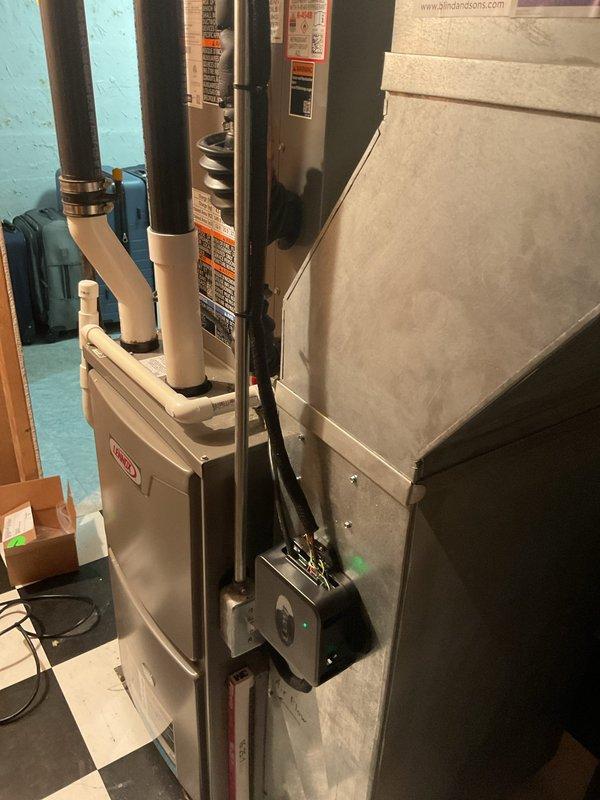 Returned to residential property to replace defective RDS sensor on Lennox furnace system under warranty coverage. Successfully removed failed sensor component and installed new replacement part that had been previously ordered and staged on service vehicle. System tested and verified proper operation following sensor replacement.