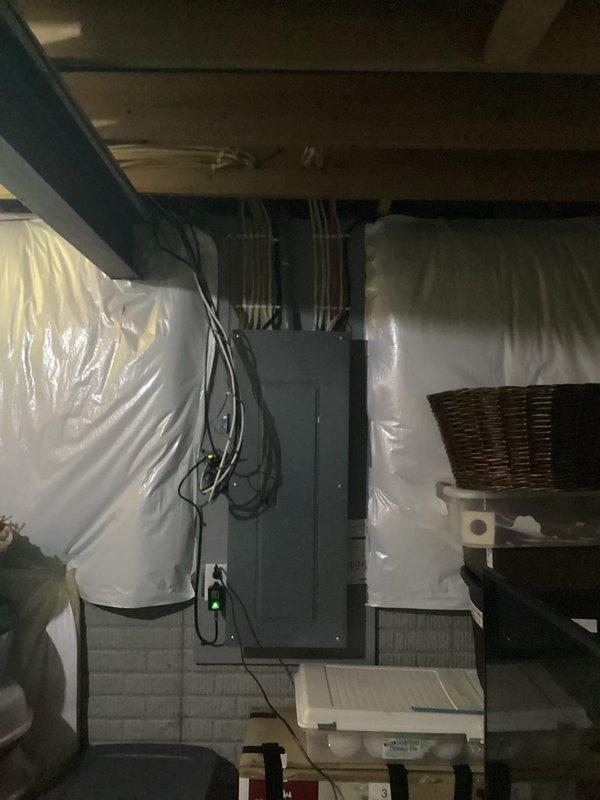 Responded to electrical service call for flickering power and non-functional closet lights. Investigated electrical panel and circuit distribution system in basement area, traced wiring through exposed ceiling joists, and tested all affected circuits and outlets. Identified and resolved circuit issue, restoring power to closet lighting circuits and verifying proper operation of all electrical systems.