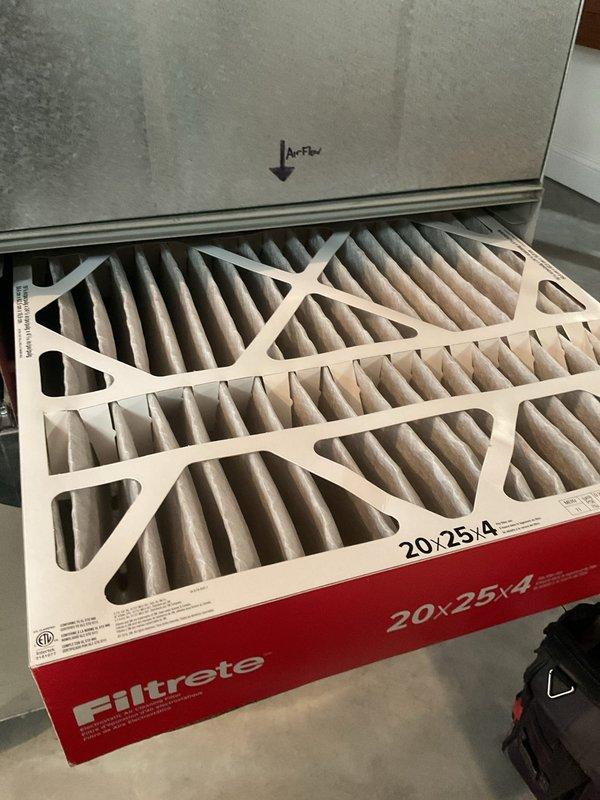 Completed comprehensive furnace tune-up on 2-3 year old heating system, including full operational testing, safety checks, and component inspection. Replaced 20x25x4 Filtrete air filter to ensure proper airflow and system efficiency. Performed requested operational check of air conditioning system to verify functionality ahead of cooling season.