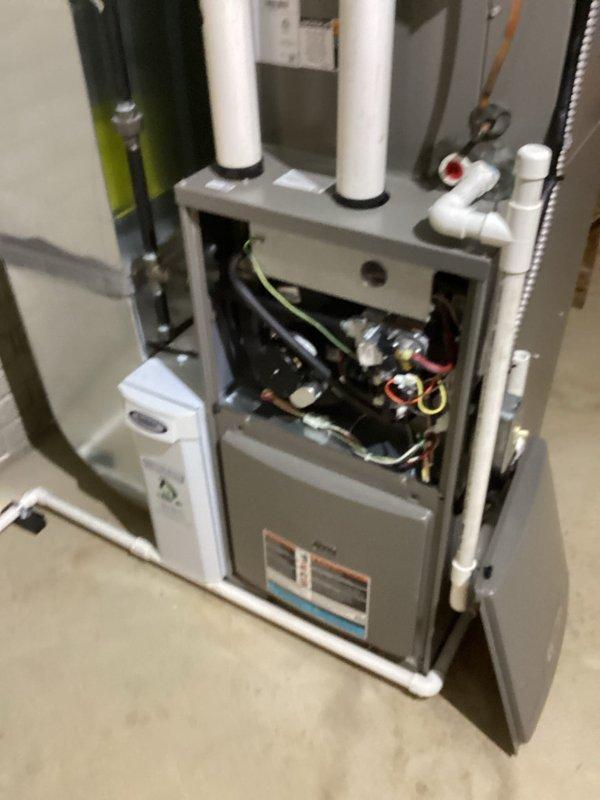 Completed annual preventive maintenance on three-year-old residential air conditioning system. Performed comprehensive system inspection including furnace interior components, electrical connections, and gas line verification. Utilized digital manifold gauges to measure and record system pressures and temperatures, confirming proper refrigerant charge and operational parameters within manufacturer specifications. All components found operating normally with no deficiencies noted.