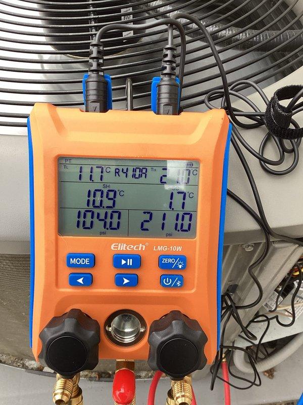 Completed annual preventive maintenance on three-year-old residential air conditioning system. Performed comprehensive system inspection including furnace interior components, electrical connections, and gas line verification. Utilized digital manifold gauges to measure and record system pressures and temperatures, confirming proper refrigerant charge and operational parameters within manufacturer specifications. All components found operating normally with no deficiencies noted.