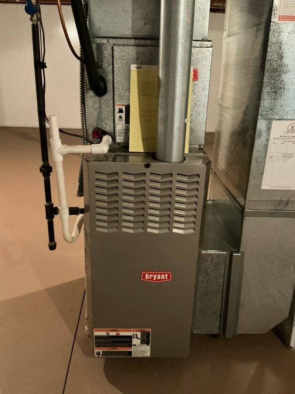 Provided comprehensive estimate for complete HVAC system replacement on 22-year-old equipment. Evaluated existing Bryant furnace installation in basement utility area, documented current system configuration including ductwork, condensate drainage, refrigerant lines, and electrical connections. Assessed ceiling structure and access points for potential equipment replacement and reviewed insulation conditions to ensure proper system specifications for new installation.