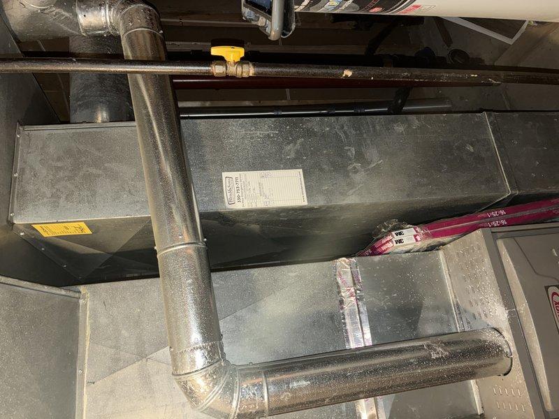 Completed scheduled MVP heating maintenance visit as part of recurring preventive maintenance program. Performed comprehensive inspection of heating system components including ductwork, gas lines, and associated mechanical equipment in attic space. All heating system components found to be operating within normal parameters with standard dust accumulation noted on ductwork surfaces.