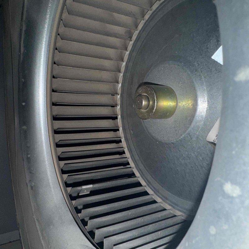 Responded to no heat call following fire department shutdown due to flooding incident. Performed comprehensive safety inspection of furnace and associated components to verify system integrity before restart. Inspected refrigerant lines, electrical connections, and blower assembly for water damage or compromised components. Blower wheel showed normal dust accumulation consistent with regular operation. All refrigerant lines, insulation, and connections found secure with no visible damage from flood event. Verified system safe for operation and provided clearance to restore heating service.