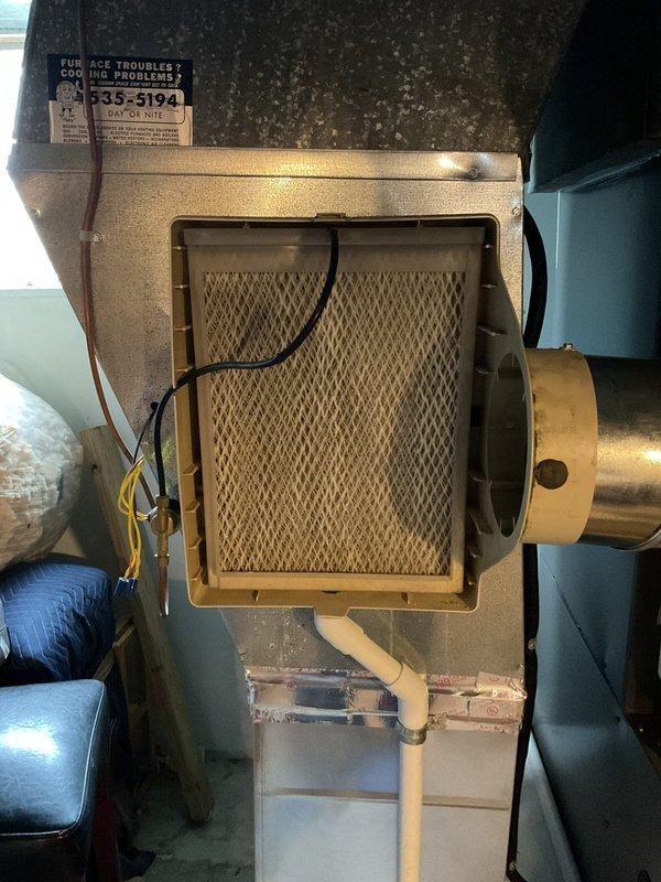 Completed MVP heating maintenance visit on furnace system. Inspected air handler unit, verified filter access panel operation, and checked electrical connections and wiring. System operational and ready for heating season, with air conditioning service to be addressed on separate appointment.