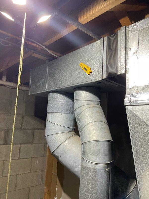 Completed comprehensive MVP air conditioning maintenance service on residential cooling system. Performed thorough inspection of outdoor condenser unit and indoor air handler components, including ductwork and plenum assembly. Verified proper system operation, cleaned components as needed, and documented equipment condition through photographic records for quality assurance purposes.