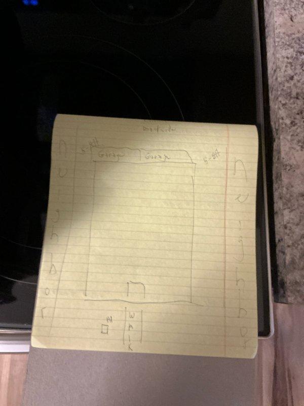 Conducted on-site assessment of a 20-year-old residential heat pump system in a vacant property to provide replacement estimate. Inspected existing unit's internal components, electrical connections, and condensate drain line configuration. Documented current system condition through photography, noting age-related wear and dust accumulation throughout cabinet interior. Created preliminary layout sketch to plan new equipment installation and assess spatial requirements for replacement unit.
