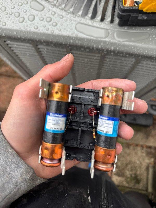 Completed installation of a 90% AFUE gas furnace with 5-ton air conditioning system and condensate pump at residential property. New outdoor condenser unit positioned on rubber isolation pad over existing paver patio adjacent to home's electrical service panel. Installed reversing valve solenoid assembly on air handler unit to enable proper refrigerant flow control. System tested and verified operational with all components functioning within manufacturer specifications.