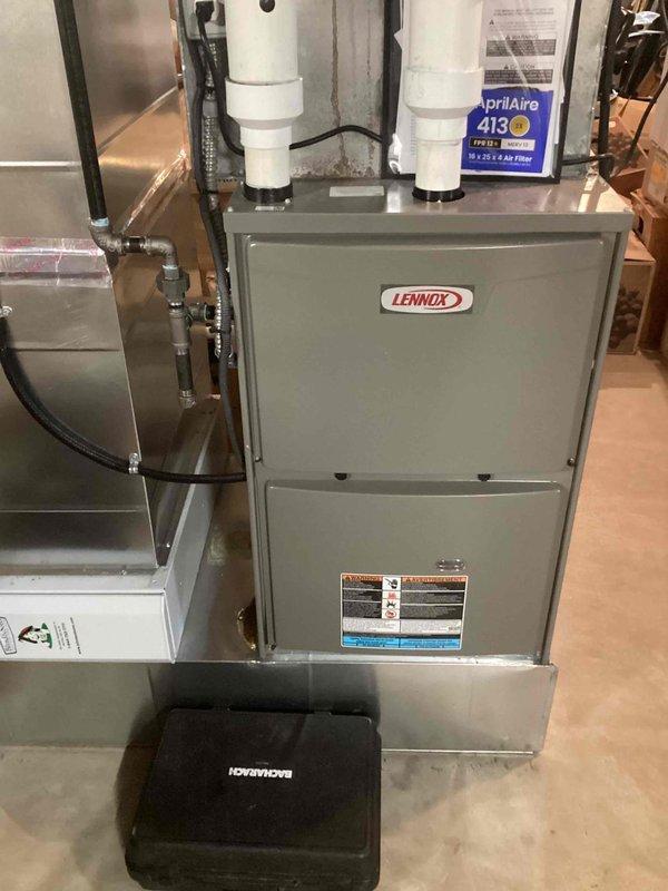 Completed heating maintenance visit for MVP customer. Performed comprehensive inspection of Lennox furnace system, Aprilaire humidifier unit, and associated ductwork and venting components. All equipment found operating within normal parameters with no issues identified during service call.