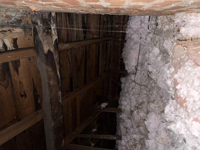 Conducted comprehensive estimate for furnace and air conditioning installation with complete ductwork system for a 4-bedroom, 2-bathroom residence currently heated by steam boiler. Assessed crawl space and attic areas to determine optimal HVAC equipment placement and duct routing. Documented existing conditions including foundation moisture concerns with visible efflorescence on basement walls, aged wooden floor joists, and current attic insulation and ductwork configuration. Provided detailed proposal for new forced air heating and cooling system to replace existing steam boiler, including equipment specifications, ductwork design, and installation requirements for customer's decision-making process.